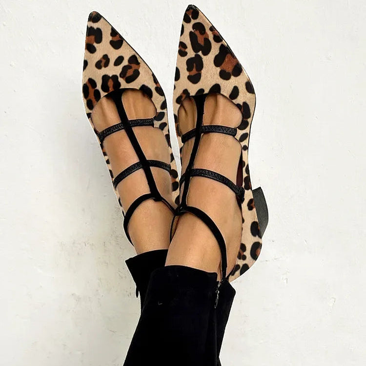Franca - Scarpe con Tacco e Cinturino Leopardato
