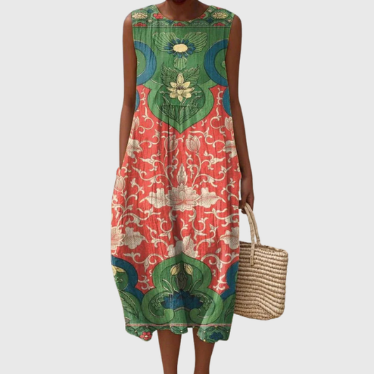 Vera | Abito midi in stile bohémien