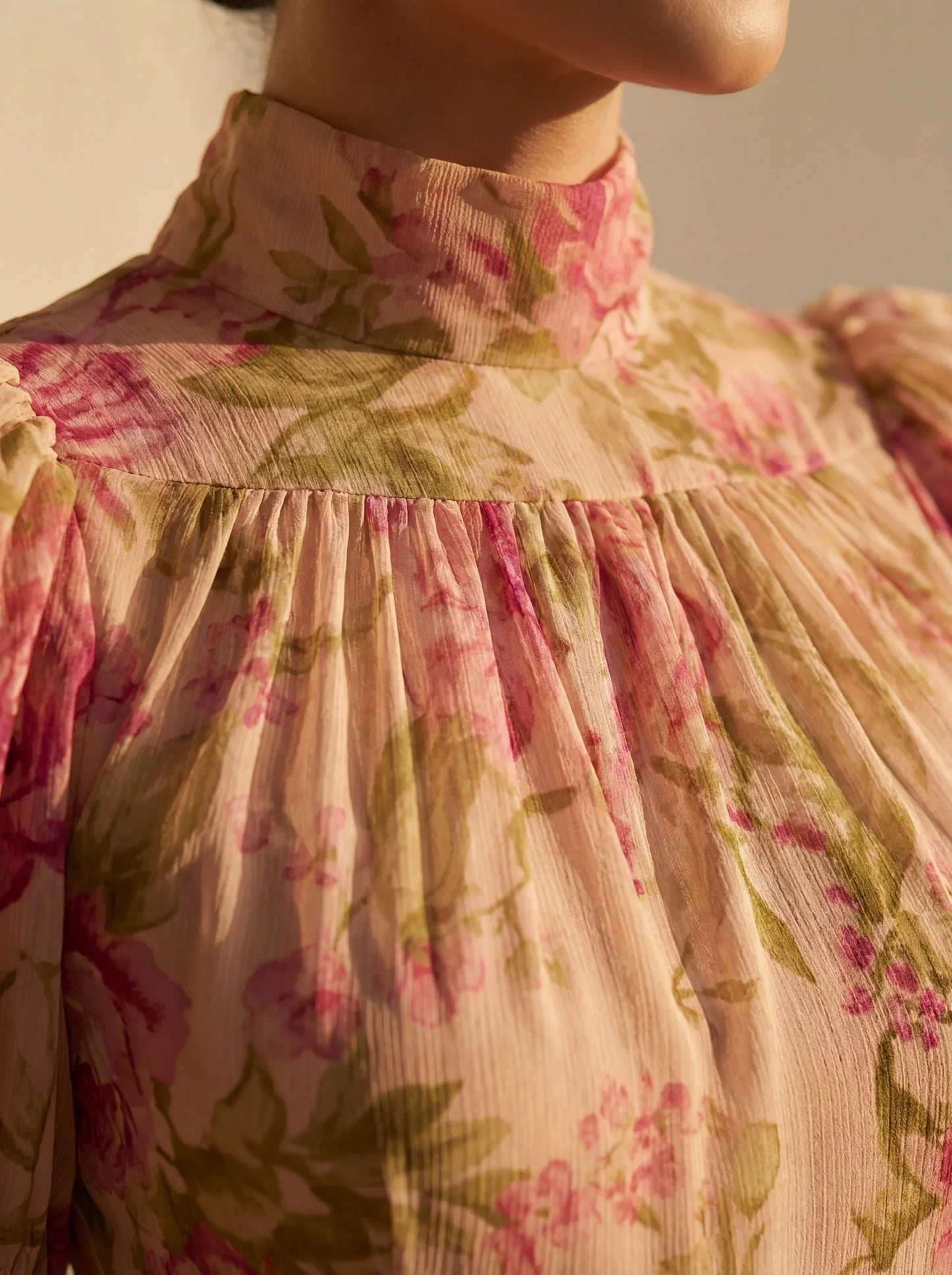 Rosario | Abito Lungo Floreale in Chiffon